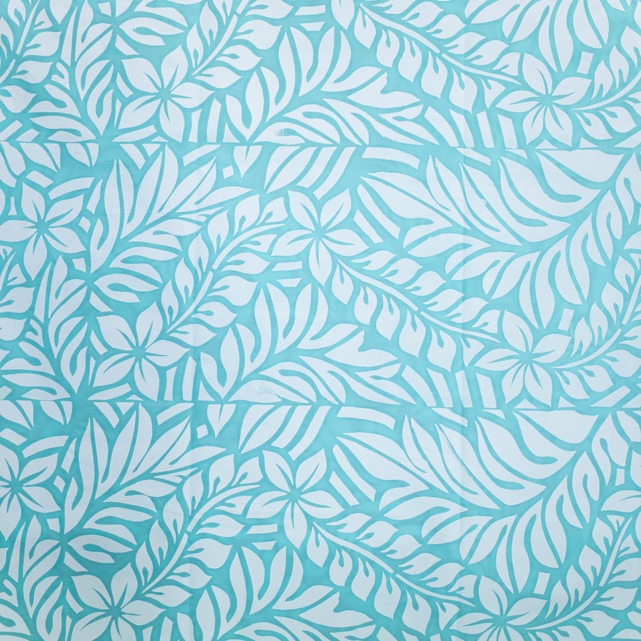 Stretch Fabric "Frangipani and Leaves"